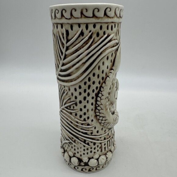 TikiRob Rumhaven Mermaid Siren Glazed Ceramic Tiki Mug 3D Raised Design Barware - Picture 6 of 9
